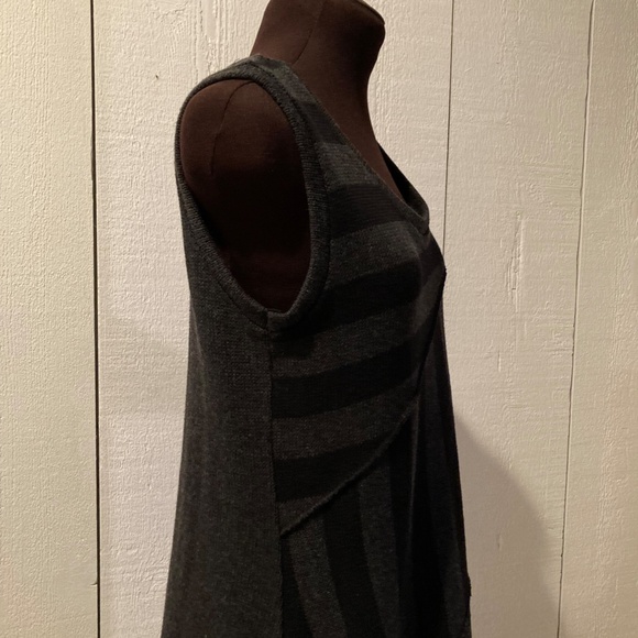 Luukaa Gray & Black Striped Wool Tunic Jumper Size Small NWT - Picture 6 of 13